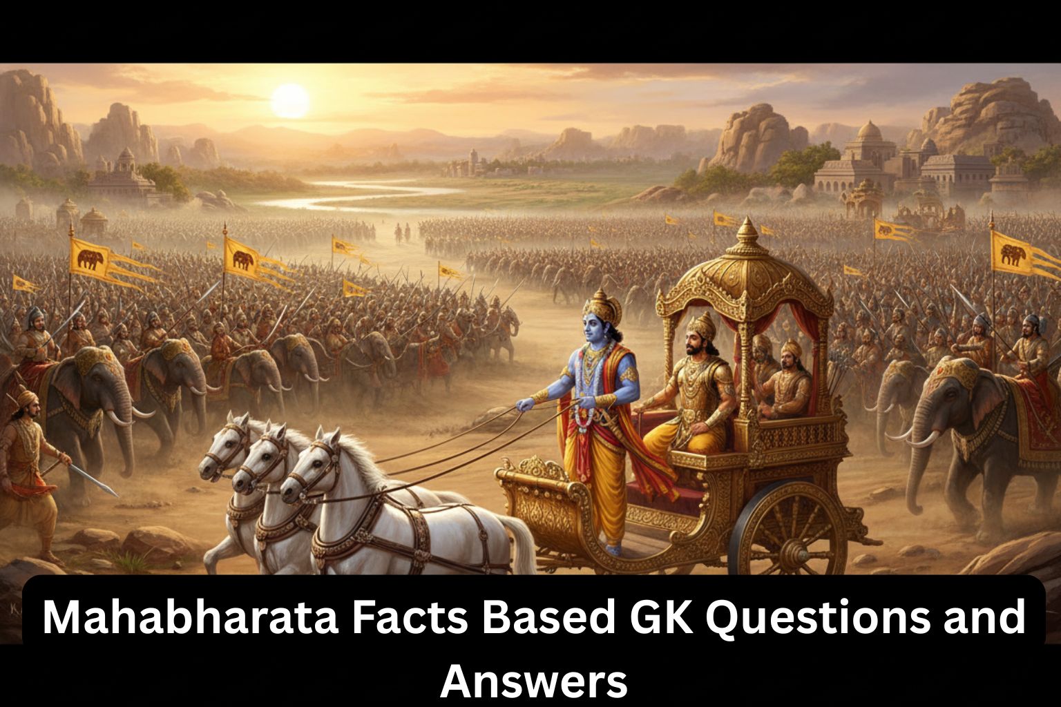 Mahabharata 100 important GK questions – educational blog thumbnail in Bengali